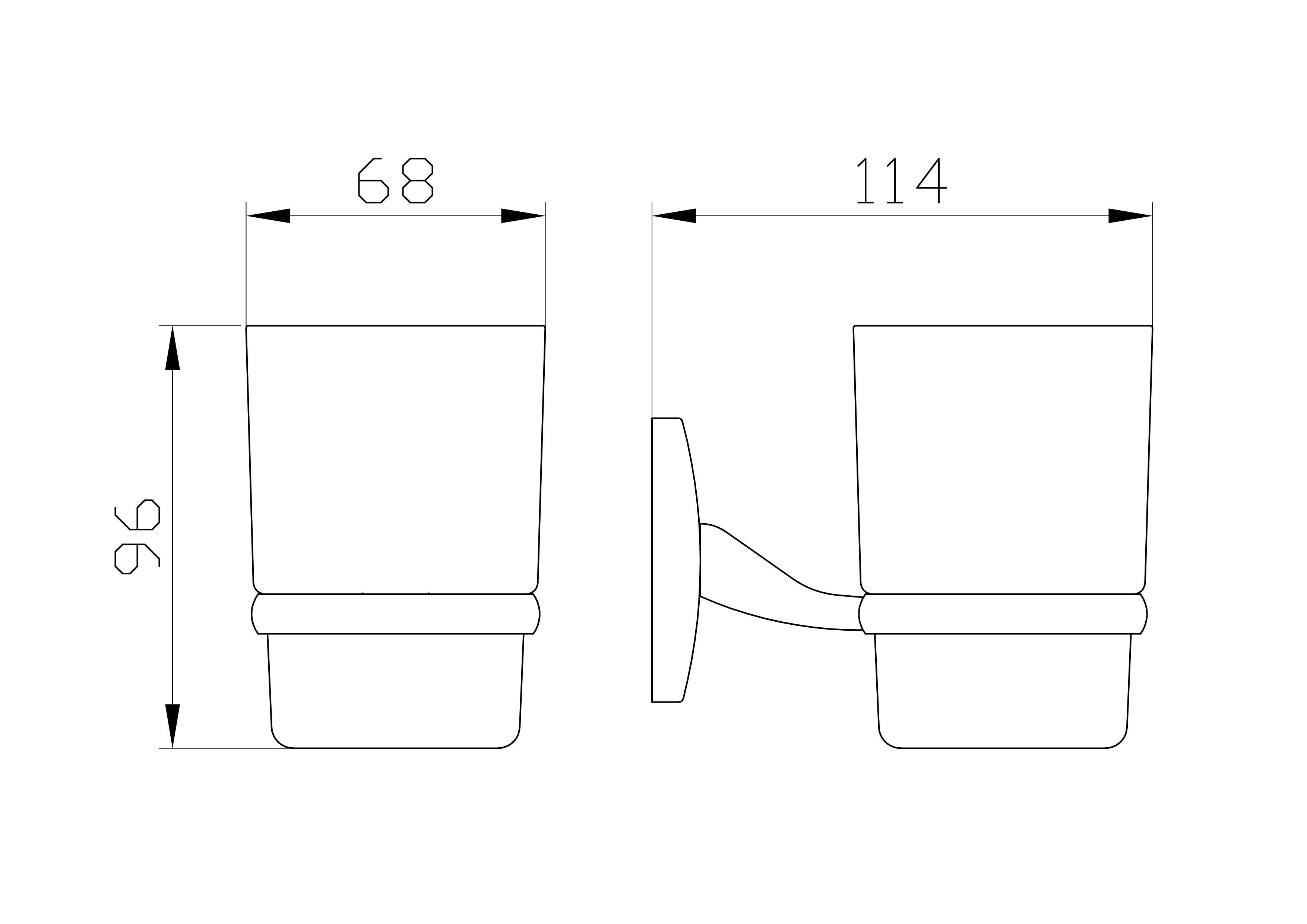 Стакан для зубных щеток с держателем WONZON & WOGHAND PORTO, Хром (WW-1101) - Gidratop.ru изображение