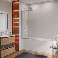 Душевая шторка на ванну CEZARES SLIDER-VF-11-90/150-P-Cr - Gidratop.ru изображение