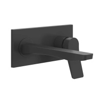 GESSI Rilievo встраиваемый смеситель для раковины с изливом 215мм (внешние части), цвет: nero XL - Gidratop.ru изображение