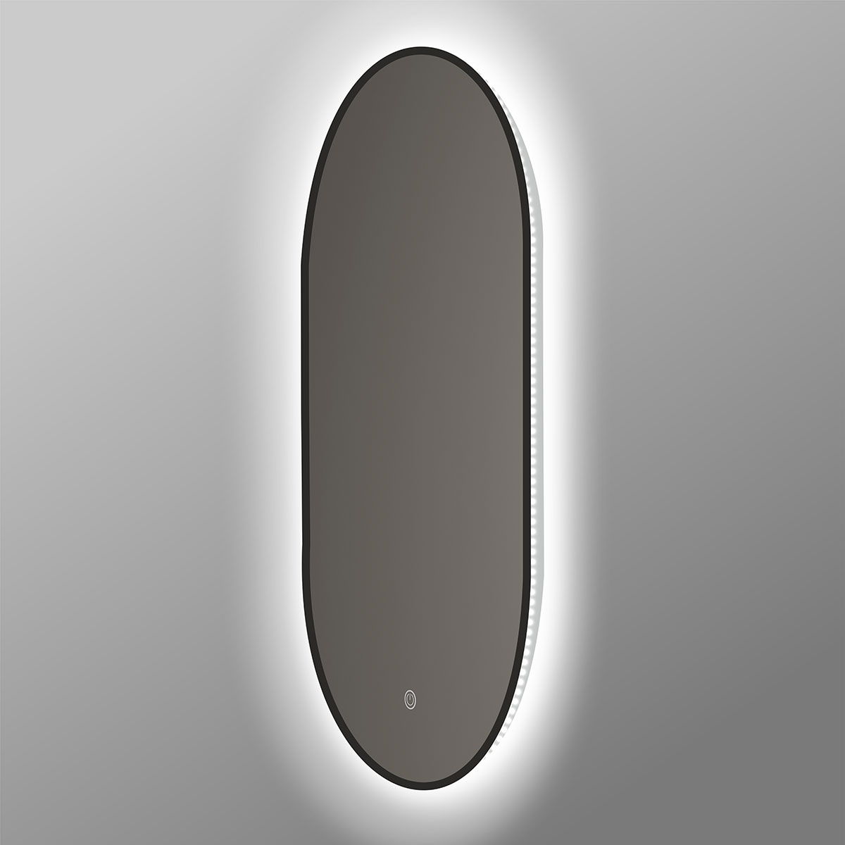 Зеркало LED VLM-3AU100B 600х1000 c сенсорным выключателем и диммером - Gidratop.ru изображение