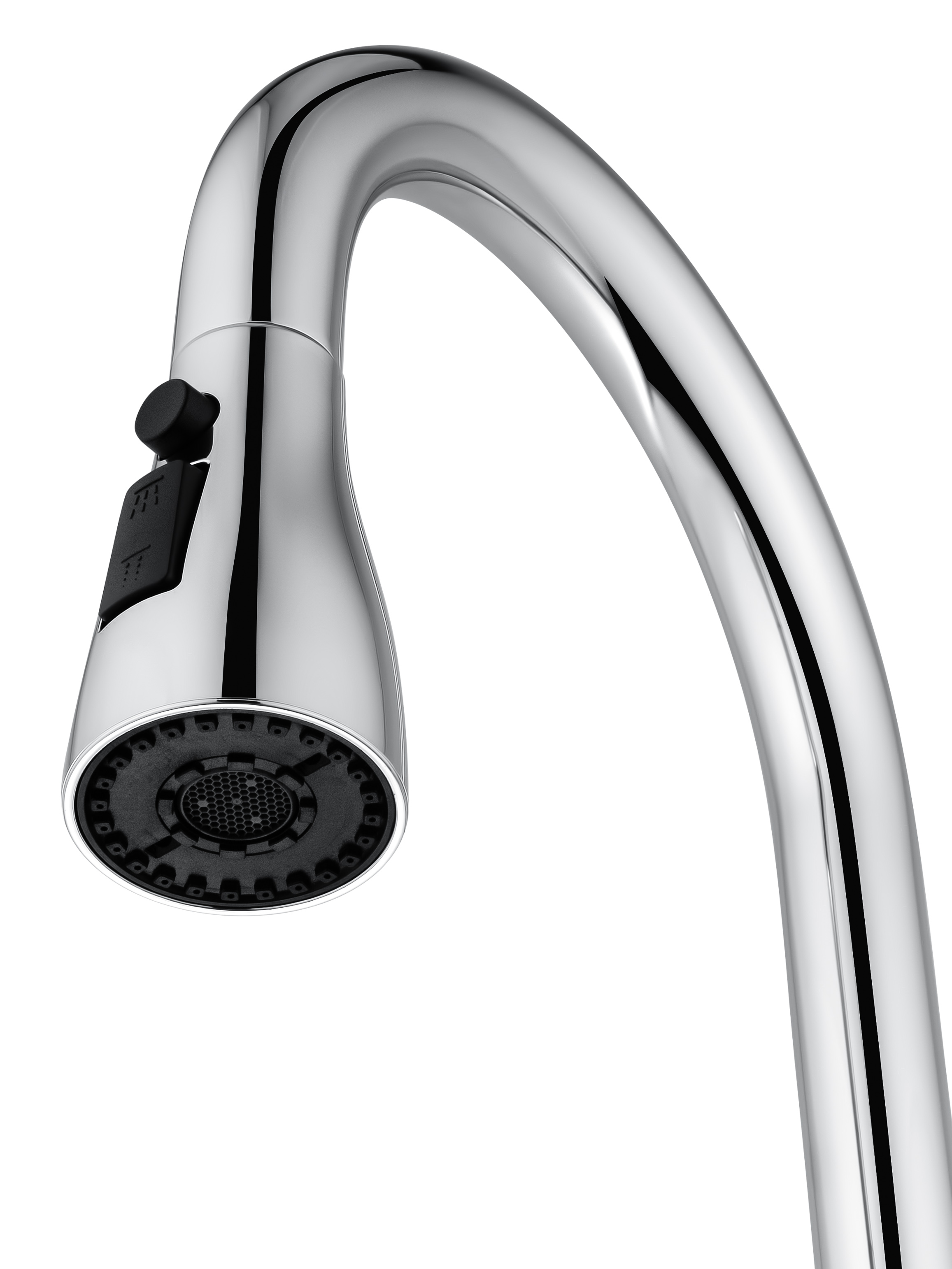 Смеситель для кухни с выдвижным изливом WONZON & WOGHAND, Хром (WW-121E201B-CR) - Gidratop.ru изображение