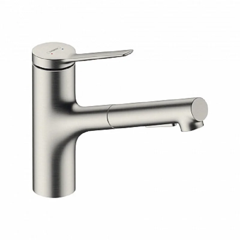 Смеситель Hansgrohe Zesis 74800800 M33 для кухонной мойки, с выдвижным изливом, под сталь - Gidratop.ru изображение