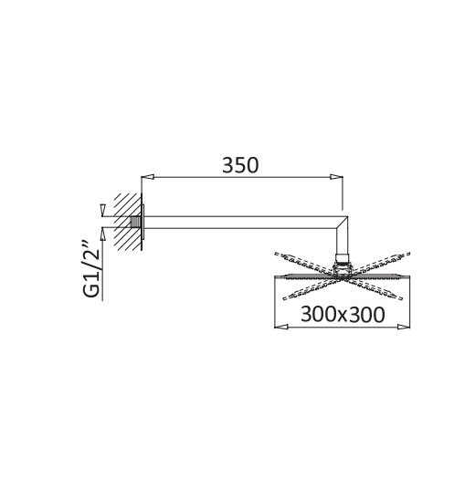 CZR-B-TDD-30-NOP Верхний душ круглый, диаметр 30 см, исполнение черный матовый - Gidratop.ru изображение