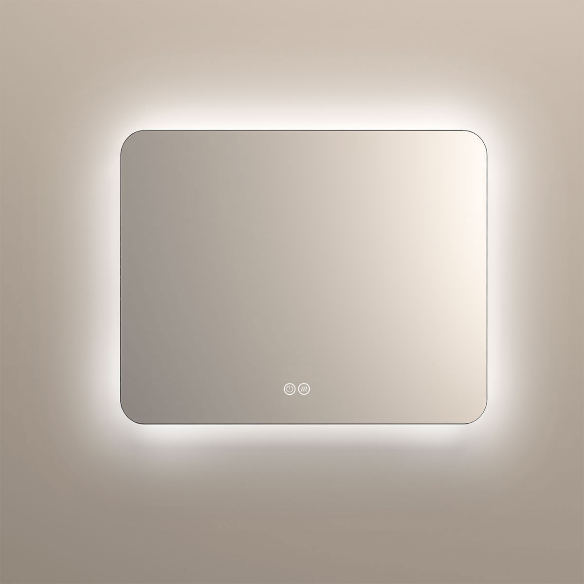Зеркало LED VLM-3BE9007-2 900х700 c сенсорным выключателем и диммером, антизапотевание - Gidratop.ru изображение