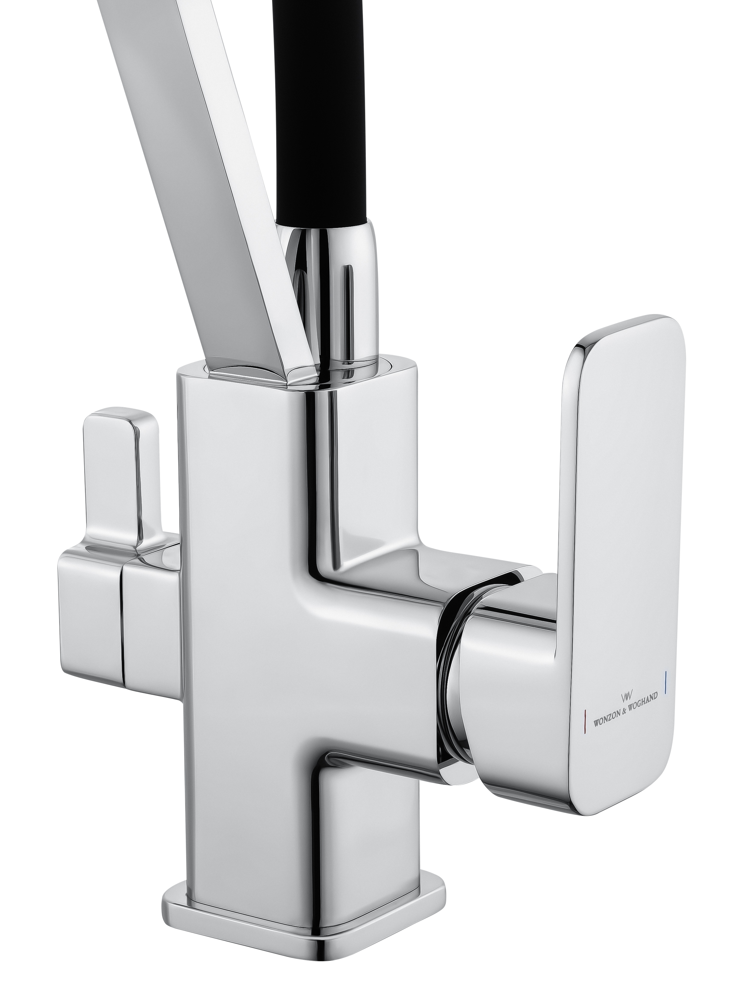Смеситель для кухни с гибким изливом и подключением фильтра WONZON & WOGHAND, Хром (WW-88458013-CR) - Gidratop.ru изображение