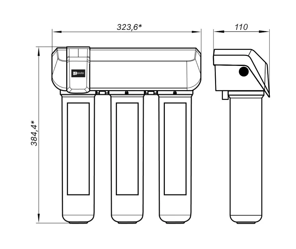 Фильтр для воды Lemark Optima 9920086, для очистки от соли жесткости и хлора - Gidratop.ru изображение