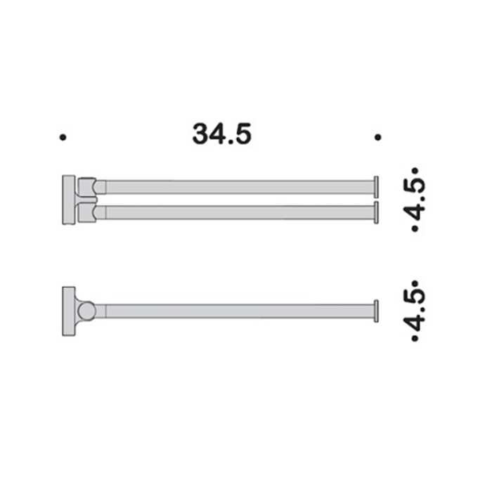 Colombo Plus Полотенцедержатель двойной 34.5 см, цвет: хром - Gidratop.ru изображение