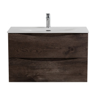 MARINO-CER-MINI База под раковину подвесная с двумя выкатными ящиками, Rovere Nature Grigio, 696x390x500, MARINO-CER-MINI-700-2C-SO-RNG-P - Gidratop.ru изображение