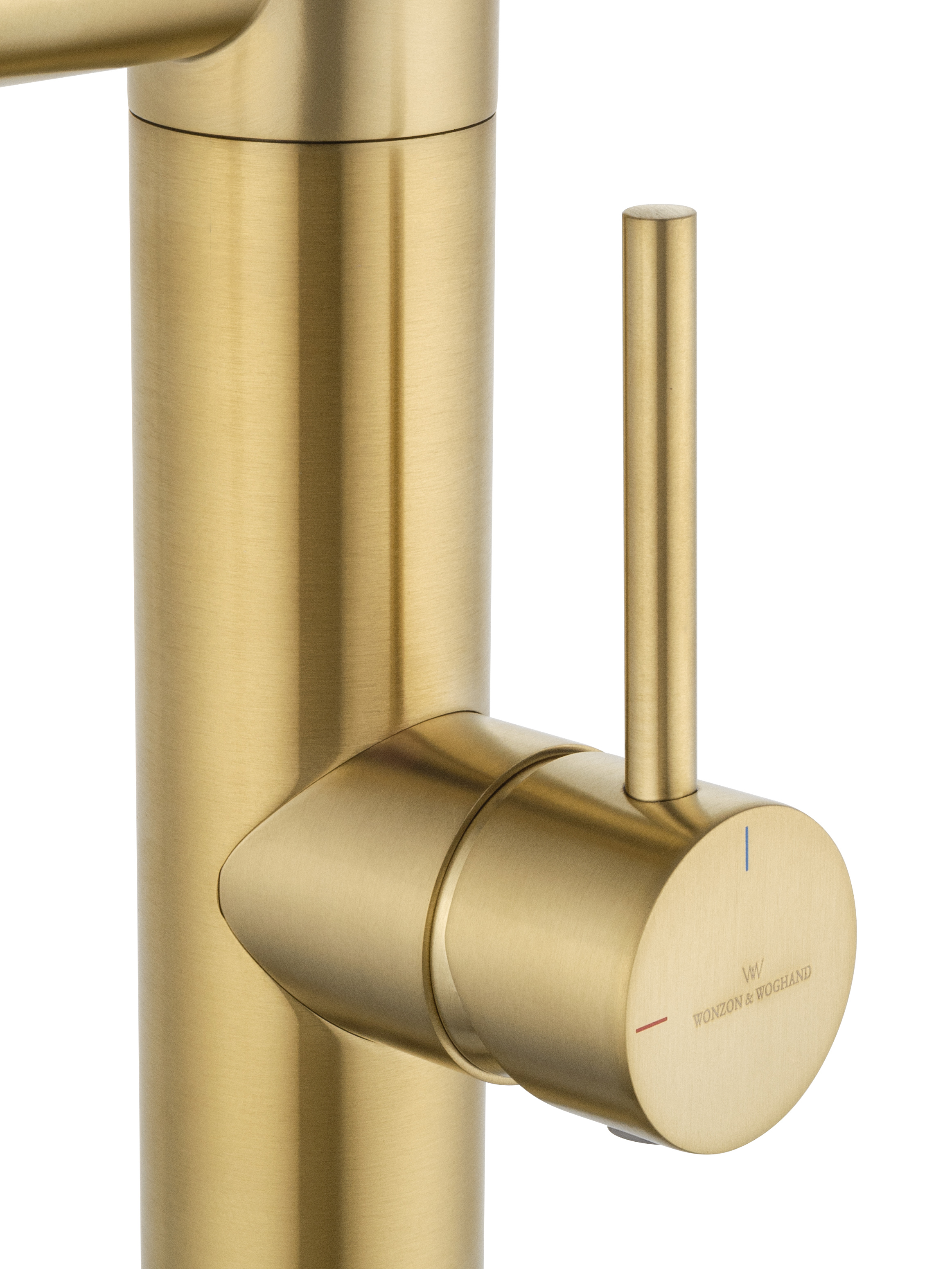 Смеситель для кухни с гибким изливом и подключением фильтра WONZON & WOGHAND, Брашированное золото (WW-88458007-BG) - Gidratop.ru изображение