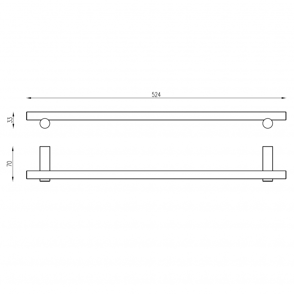 Полотенцедержатель ABBER Osten 316 AA1856BST сталь брашированная - Gidratop.ru изображение
