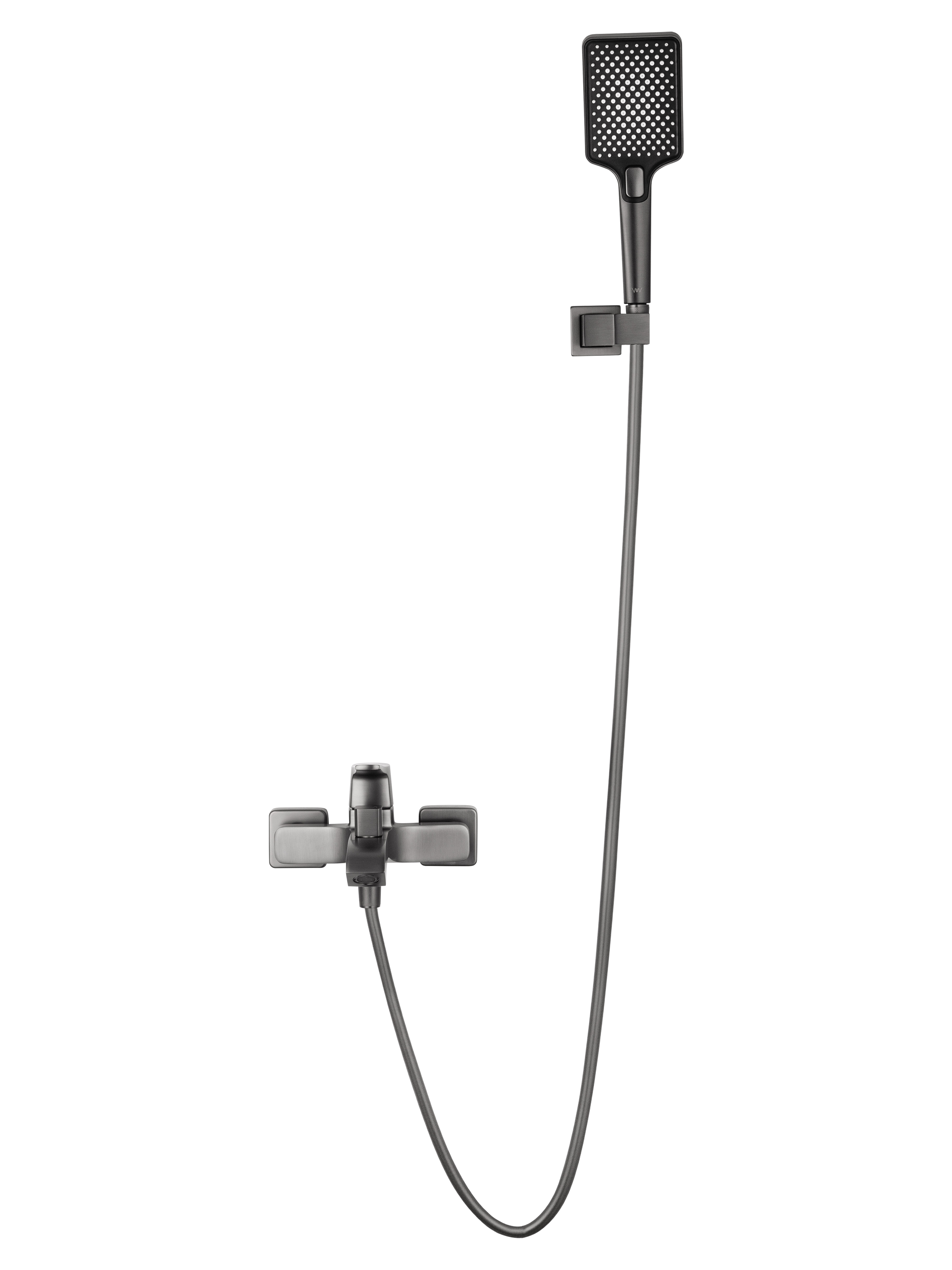 Смеситель для ванны с душем WONZON & WOGHAND FLEX, Темный графит (WW-88037072-BGM) - Gidratop.ru изображение