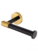 Держатель для туалетной бумаги без крышки WONZON & WOGHAND MAJESTIC, Черный/Золото (WW-9216) - Gidratop.ru изображение