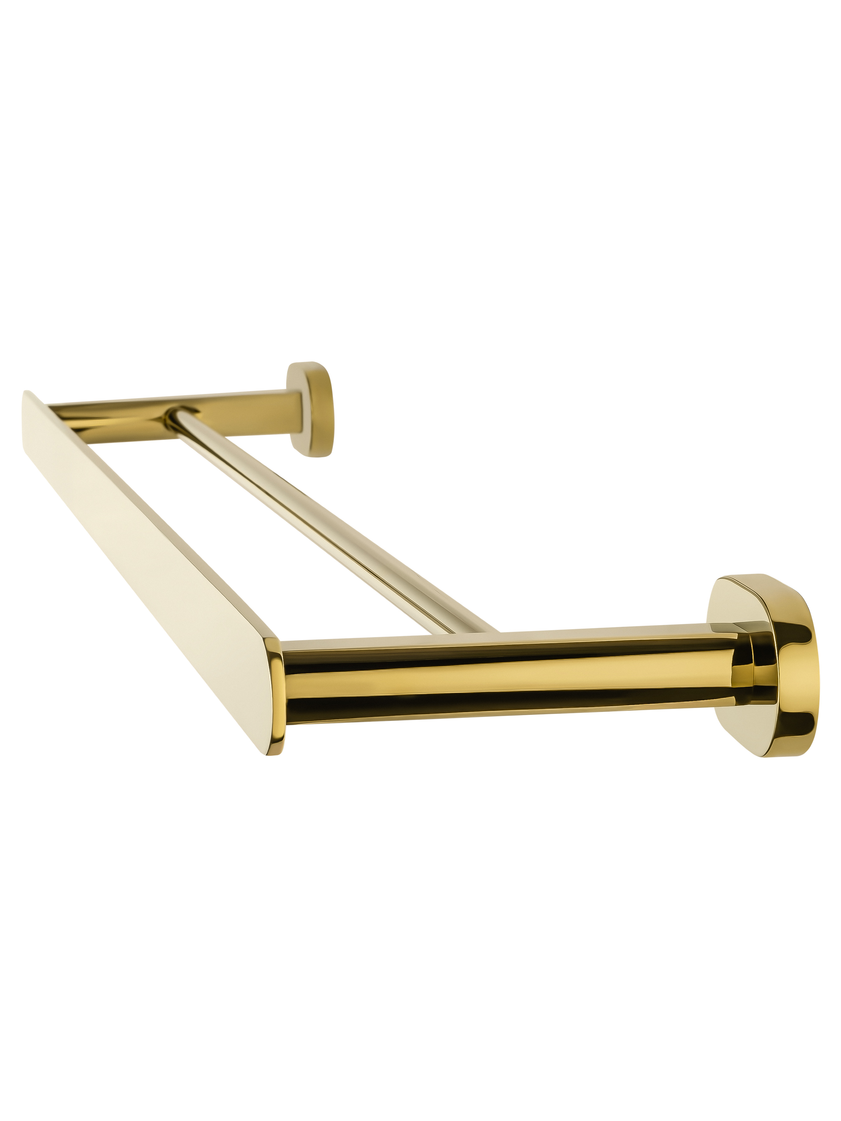 Полотенцедержатель двойной WONZON & WOGHAND FIRST, Глянцевое золото (WW-8411-LG) - Gidratop.ru изображение