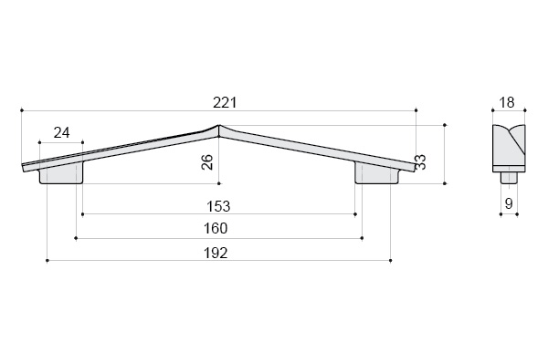 8.1135.192160.0270OP Ручка-скоба 192-160мм, отделка белый матовый - Gidratop.ru изображение