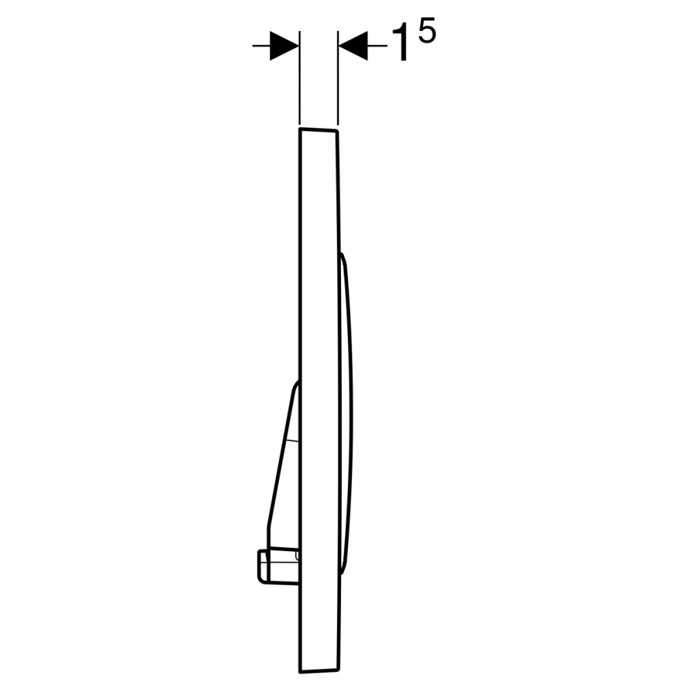 Клавиша Geberit Sigma Type 20 115.882.JQ.1, двойной смыв, глянцевый хром (не оставляет отпечатки пальцев) - Gidratop.ru изображение