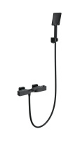 Смеситель для душа с термостатом WONZON & WOGHAND Twist, Черный матовый (WW-B2025-A-MB) - Gidratop.ru изображение