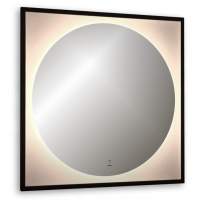 Зеркало ABBER See AG6117SCRB с подсветкой, бесконтактный выключатель, диммер, черный - Gidratop.ru изображение