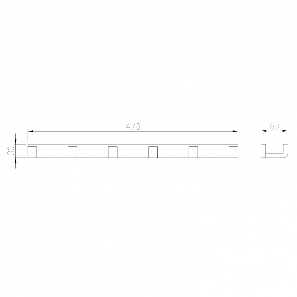 Вешалка на 6 крючков ABBER Westen AA1752G золото матовое - Gidratop.ru изображение
