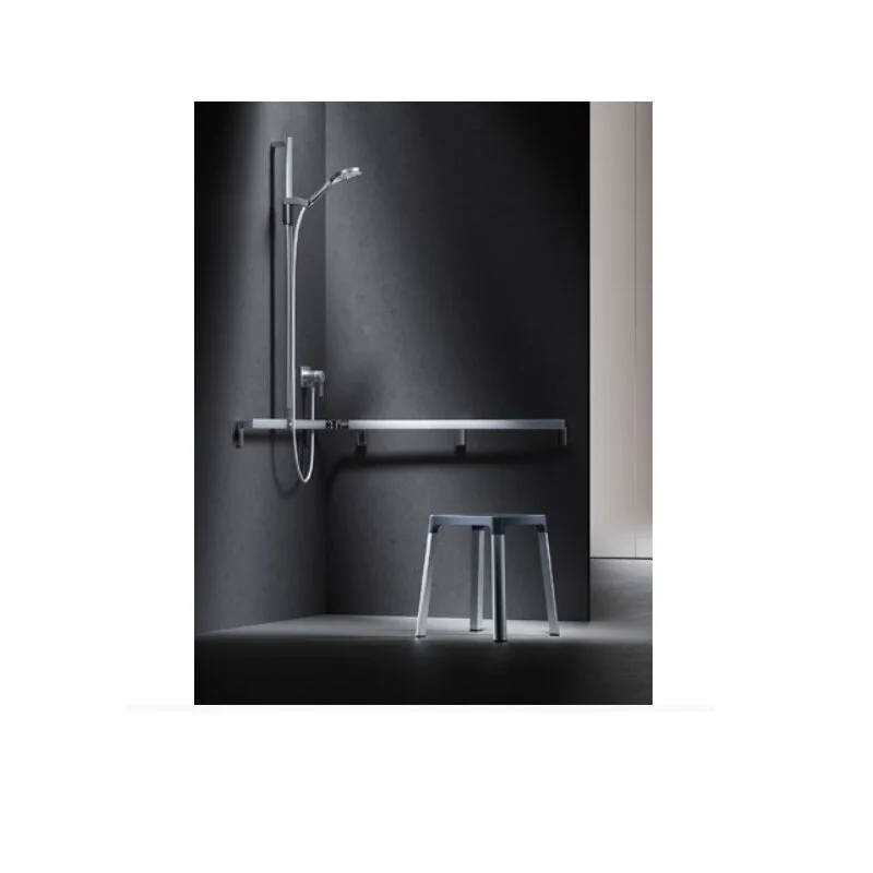 Табурет Keuco Axess 35082170037, цвет серебро/черный - Gidratop.ru изображение