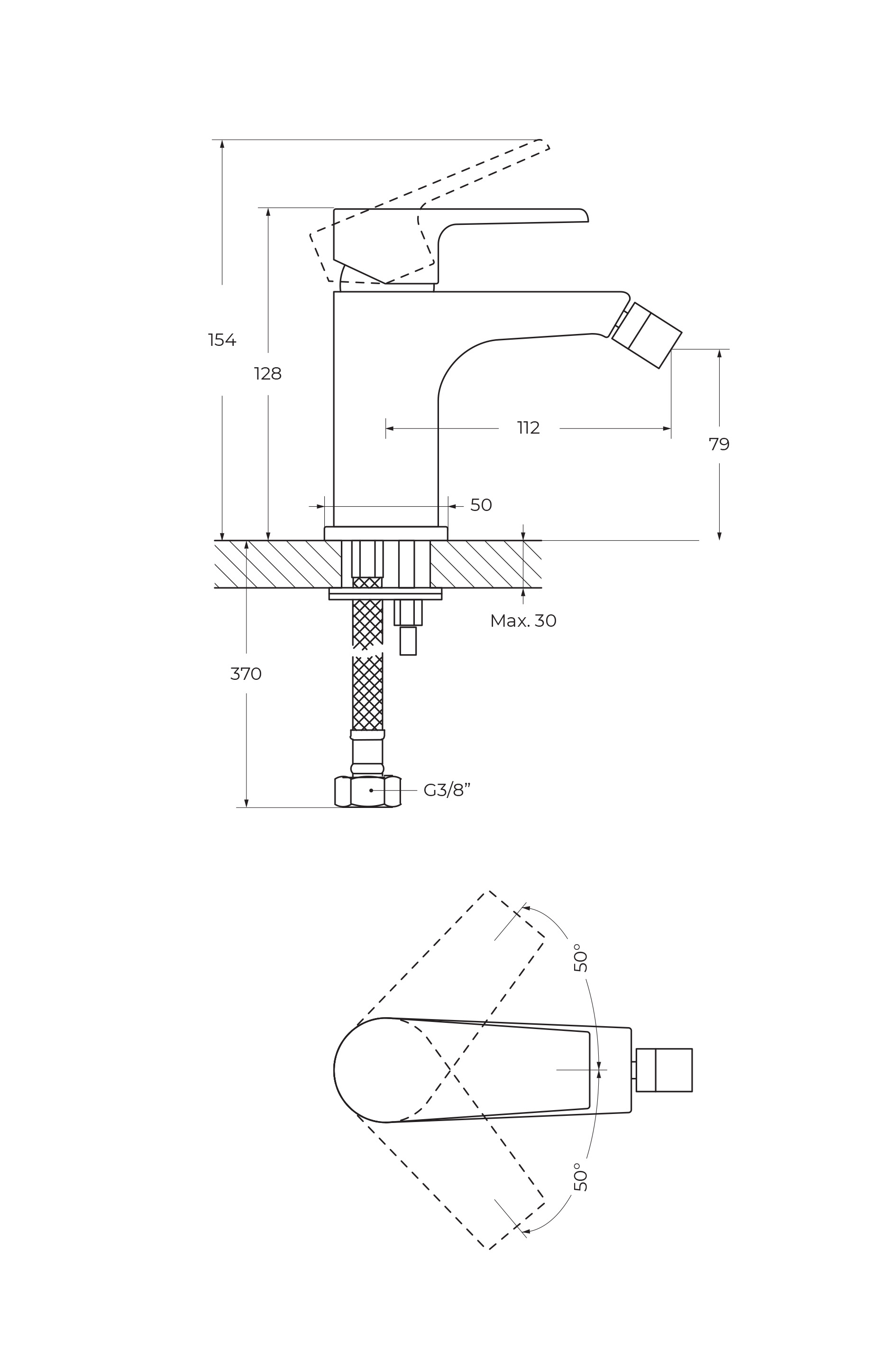 NAUTIC-BS1-01-W0 Смеситель для биде однорычажный, без донного клапана хром - Gidratop.ru изображение