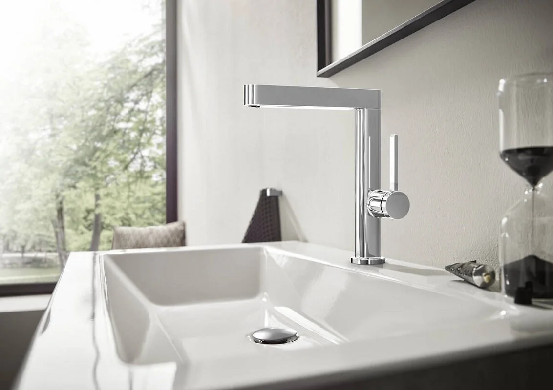 Смеситель для раковины Hansgrohe Finoris 76060000, с донным клапаном Push-Open, хром глянцевый - Gidratop.ru изображение