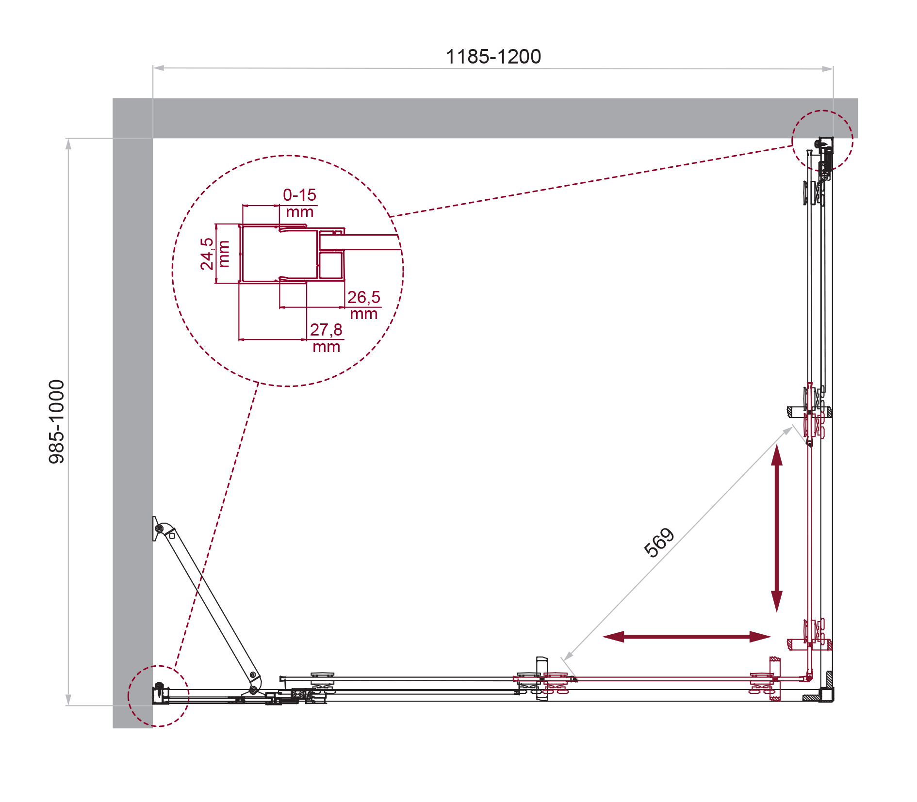 Душевой уголок BelBagno LUCE-AH-21-120/100-C-Cr - Gidratop.ru изображение