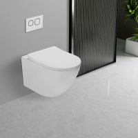 Унитаз подвесной Globo VT1-14T Tornado, цвет белый, ультратонкое soft-close сиденье - Gidratop.ru изображение