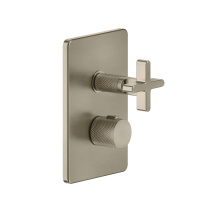 GESSI INCISO встраиваемый термостатический смеситель на 1 источник, резьба 1/2 (внешняя часть), цвет: finox - Gidratop.ru изображение