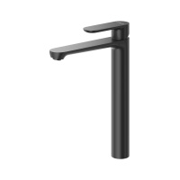 STYLUS-LC-NOP-W0 Смеситель для накладной раковины однорычажный, без донного клапана, черный матовый - Gidratop.ru изображение