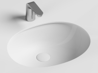 Умывальник овальный встраиваемый под столешницу Element 560x420x195мм, с крепежом и шаблоном для установки - Gidratop.ru изображение