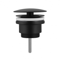 Донный клапан ABBER AF0012B без перелива, фиксированный, черный матовый - Gidratop.ru изображение