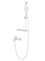 Смеситель для ванны с душевым гарнитуром WONZON & WOGHAND ALFA, Белый матовый (WW-AE3201-MW) - Gidratop.ru изображение