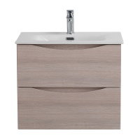 MARINO-CER-N База под раковину подвесная с двумя выкатными ящиками, Rovere Grigio, 696x455x500, MARINO-CER-N-700-2C-SO-RG-P - Gidratop.ru изображение