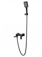 Смеситель для ванны с душем WONZON & WOGHAND CUBE 2.0, Черный матовый (WW-88037068-MB) - Gidratop.ru изображение