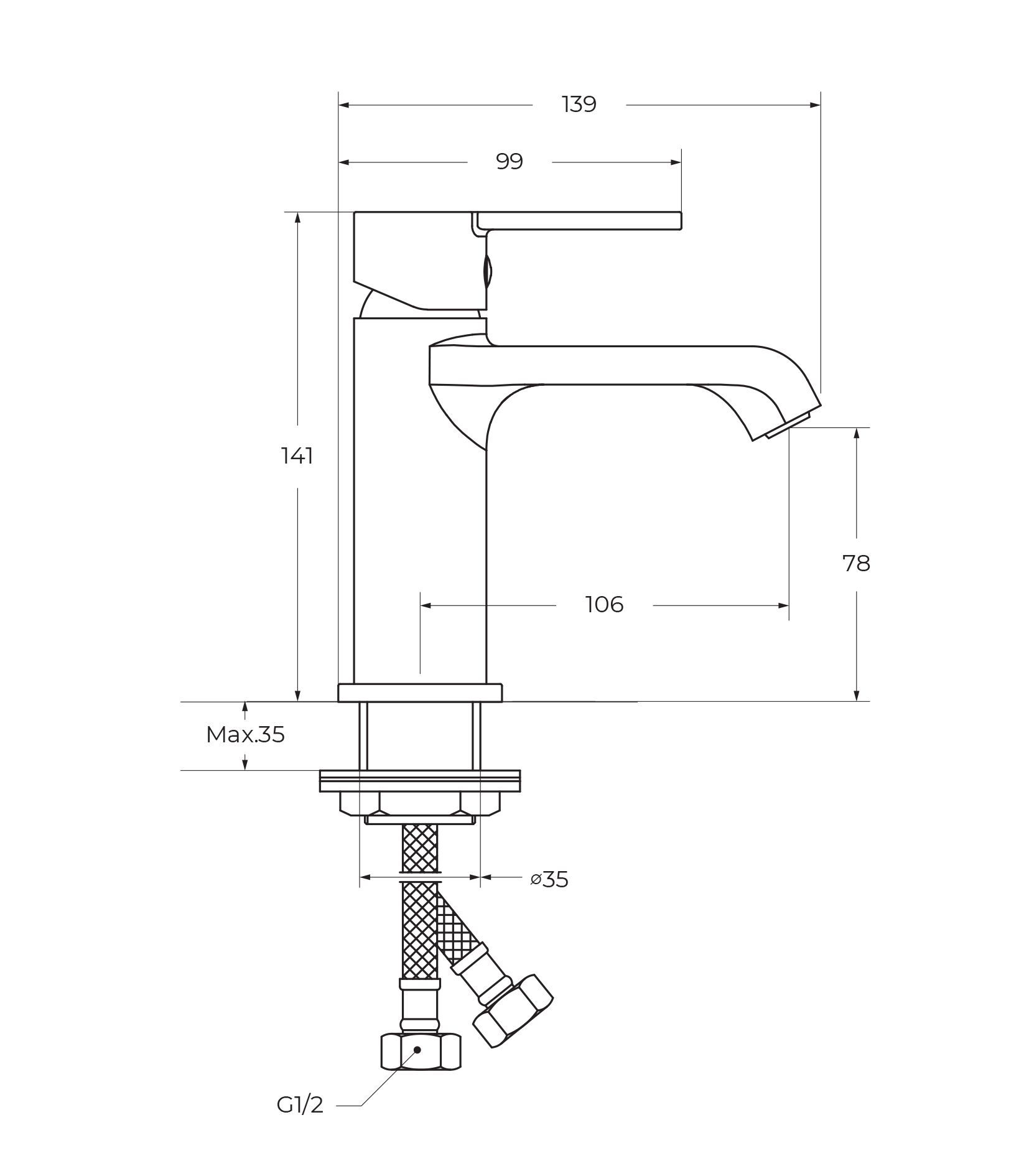 AURORA Смеситель для раковины без донного клапана, хром AURORA-LVM-CRM-W0 - Gidratop.ru изображение
