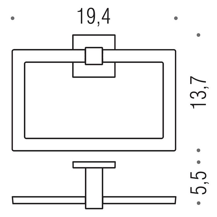Colombo Basic Q Держатель полотенца кольцевой 19,4*13,7см, цвет: хром - Gidratop.ru изображение