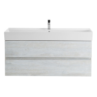 MOLVENO 46 База под раковину подвесная с двумя выкатными ящиками, Legno Bianco, 1200x460x500, MOLVENO 46-120-2C-SO-LB - Gidratop.ru изображение