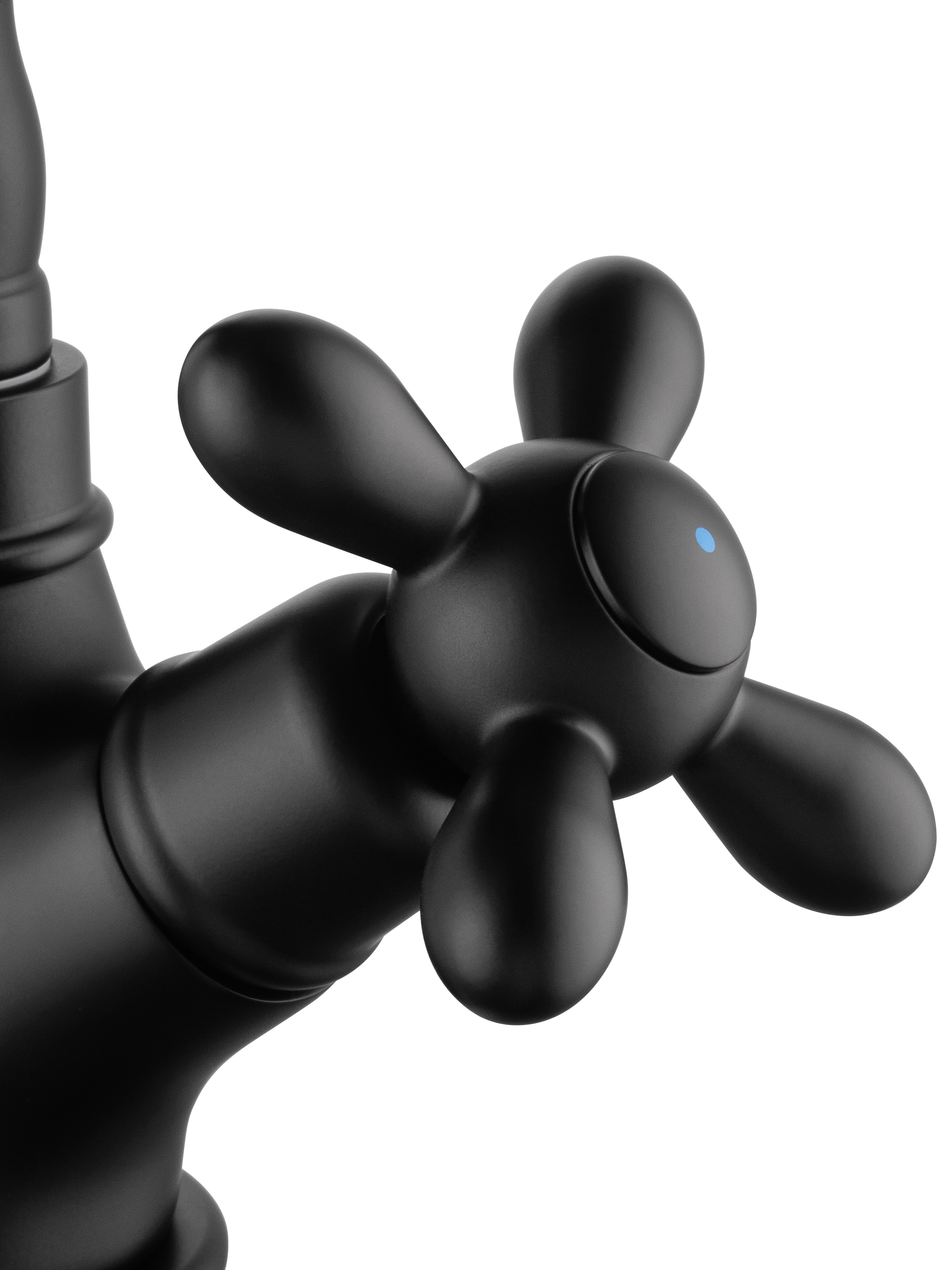 Смеситель для раковины WONZON & WOGHAND RETRO, Черный матовый (WW-88139020-MB) - Gidratop.ru изображение