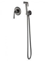 Смеситель с гигиеническим душем встраиваемый WONZON & WOGHAND STEAM, Темный графит (WW-88849008-BGM) - Gidratop.ru изображение