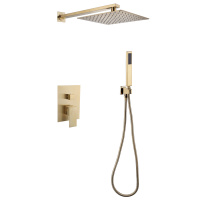 Душевая система ABBER Daheim AF8219G скрытого монтажа без излива, золото матовое - Gidratop.ru изображение