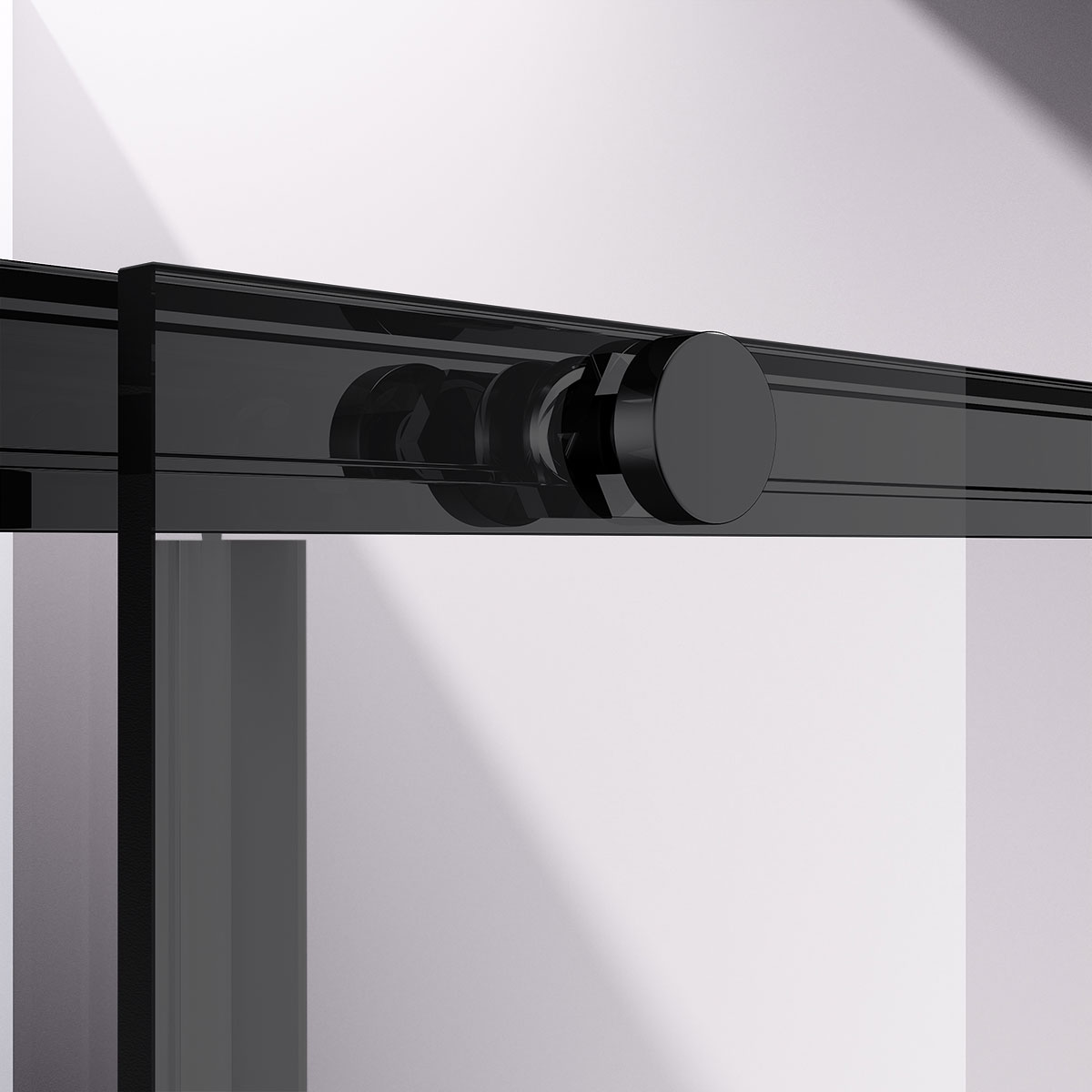 Душевой уголок Slim-N VSR-4SN9011CLB, 1100*900, черный, стекло прозрачное - Gidratop.ru изображение