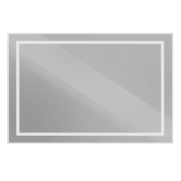 Зеркало в алюминиевой раме со встроенным светильником и сенсорным выключателем по периметру рамы, SPC-KRAFT-1200-800-SENS-AL, 1200x800x32 мм - Gidratop.ru изображение