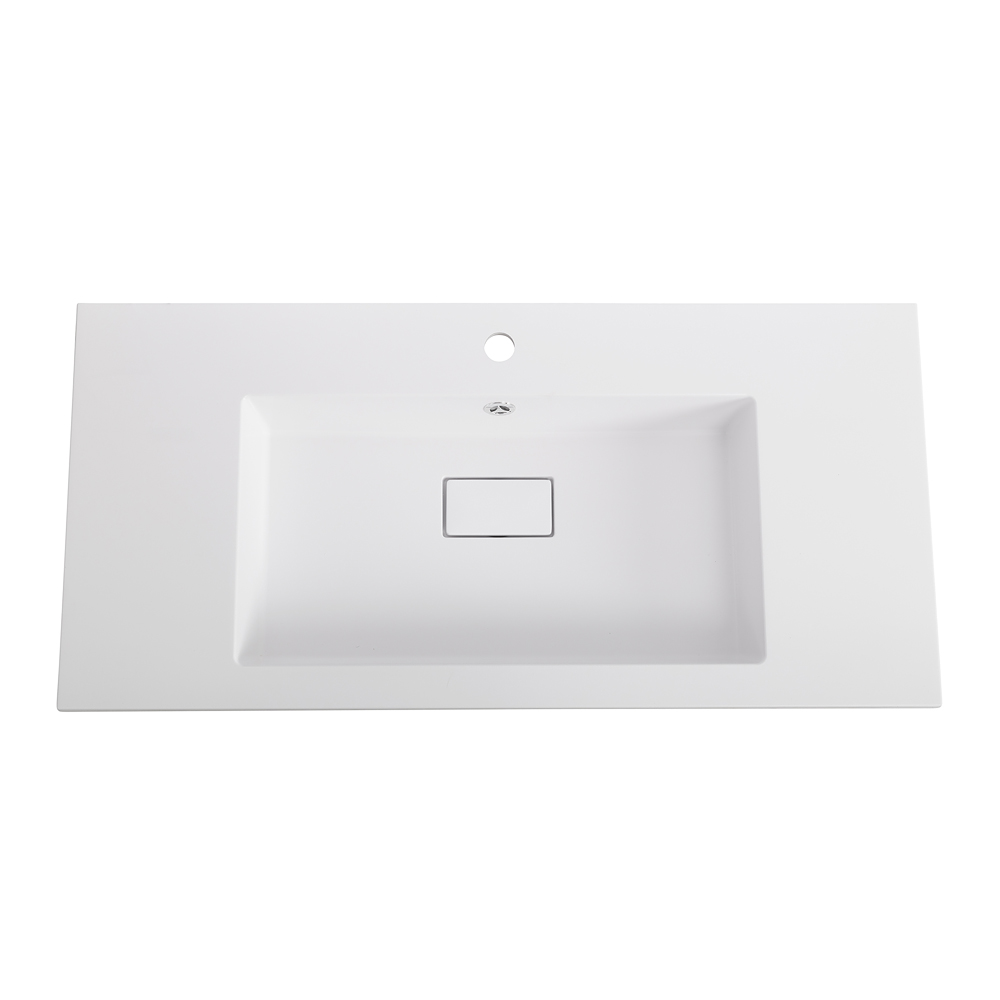 раковина из искусственного мрамора, 1000x480x142, CZR-1000/480-LV-MR-PRS - Gidratop.ru изображение