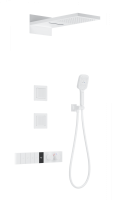 Душевая система с термостатом встраиваемая WONZON & WOGHAND, Белый матовый (WW-D4538-A-MW) - Gidratop.ru изображение
