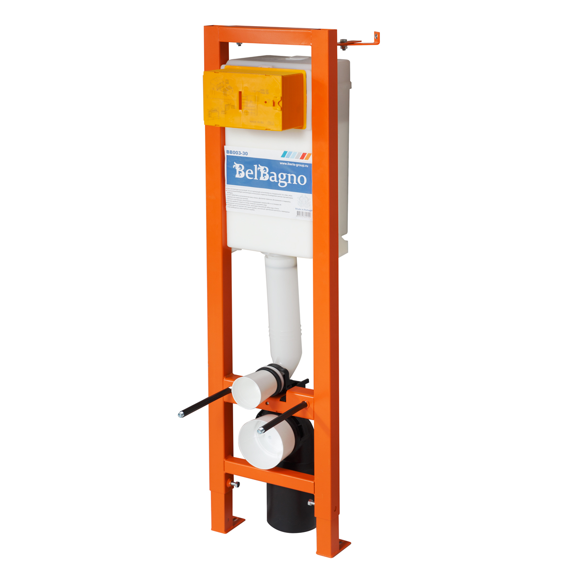 Инсталляция BelBagno 30 для подвесного унитаза, 1150х300х187 мм, со смывным бачком скрытого монтажа, фронтальное управление, крепление к стене в компл - Gidratop.ru изображение