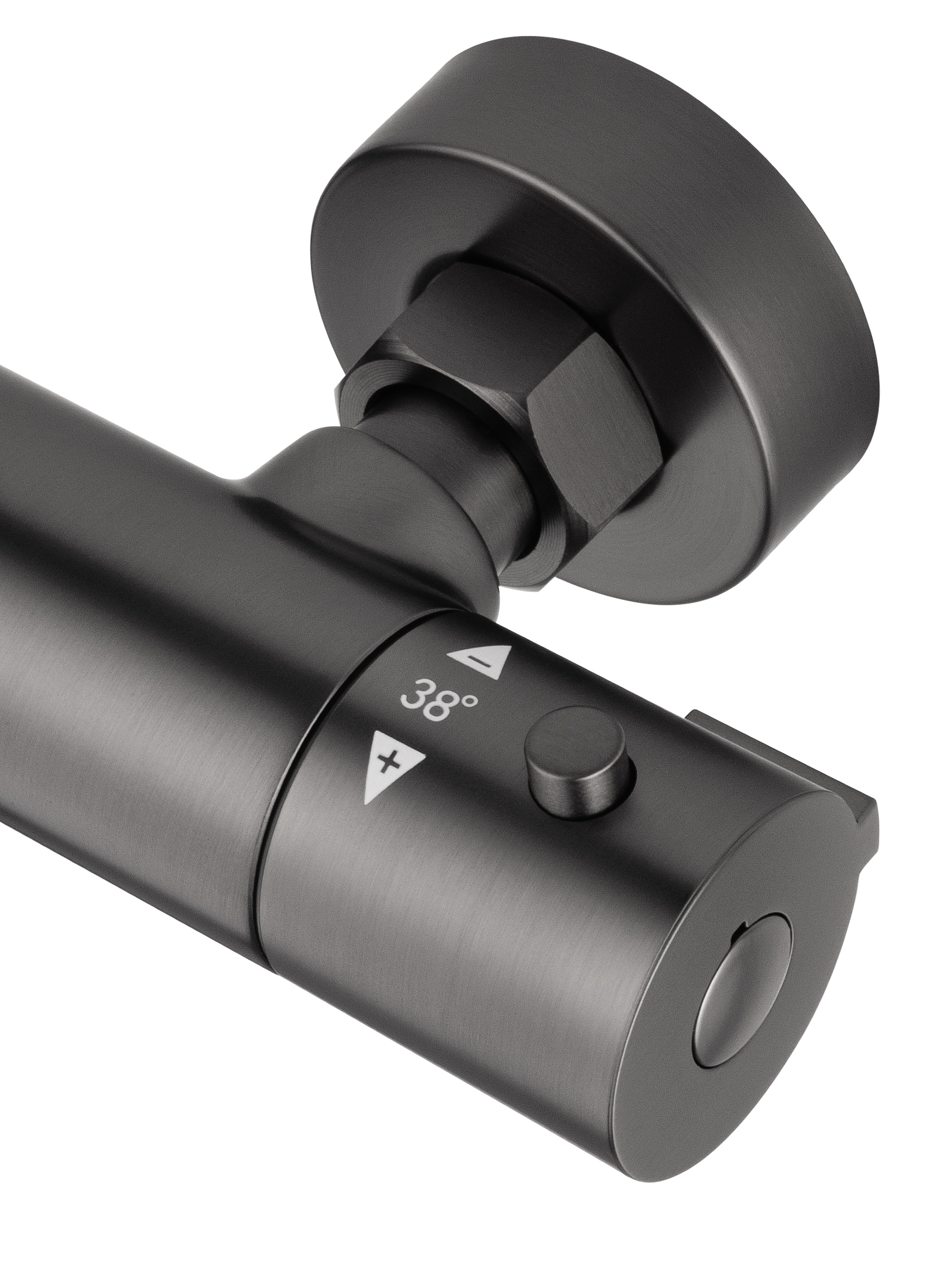 Смеситель для душа с термостатом WONZON & WOGHAND INN 3, Темный графит (WW-B2065-A-BGG) - Gidratop.ru изображение