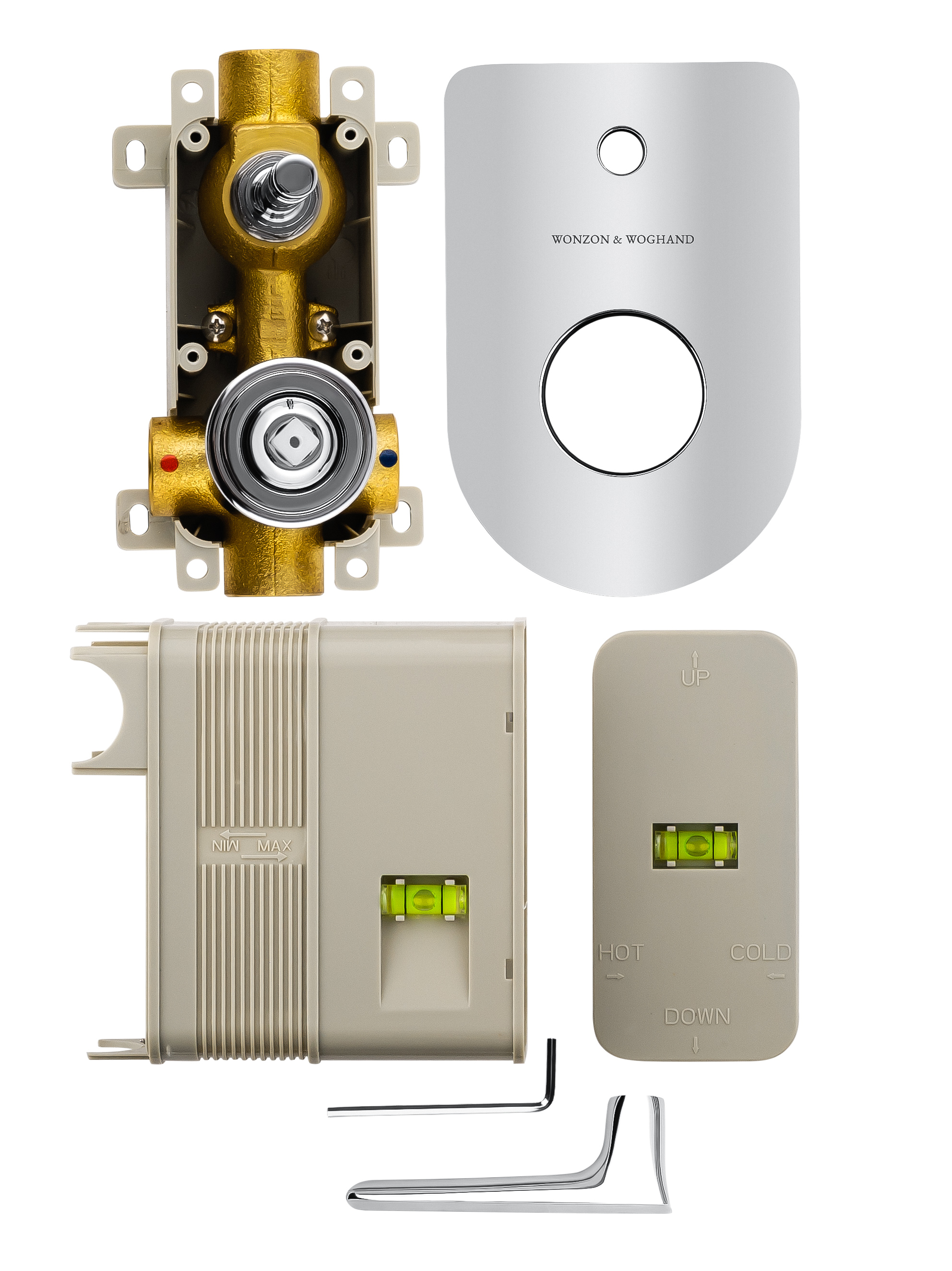 Смеситель для ванны встраиваемый WONZON & WOGHAND SHARK, Хром (WW-483700-CR) - Gidratop.ru изображение