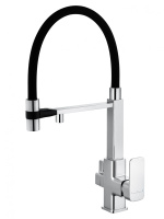 Смеситель для кухни с гибким изливом и подключением фильтра WONZON & WOGHAND, Хром (WW-88458012-CR) - Gidratop.ru изображение