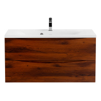 MARINO База под раковину подвесная с двумя выкатными ящиками, Rovere Ciliegio, 1000x445x500, MARINO-1000-2C-SO-RC-P - Gidratop.ru изображение