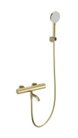 Смеситель для ванны с душем и термостатом WONZON & WOGHAND INN 2, Брашированное золото (WW-A2006-A1-BG) - Gidratop.ru изображение